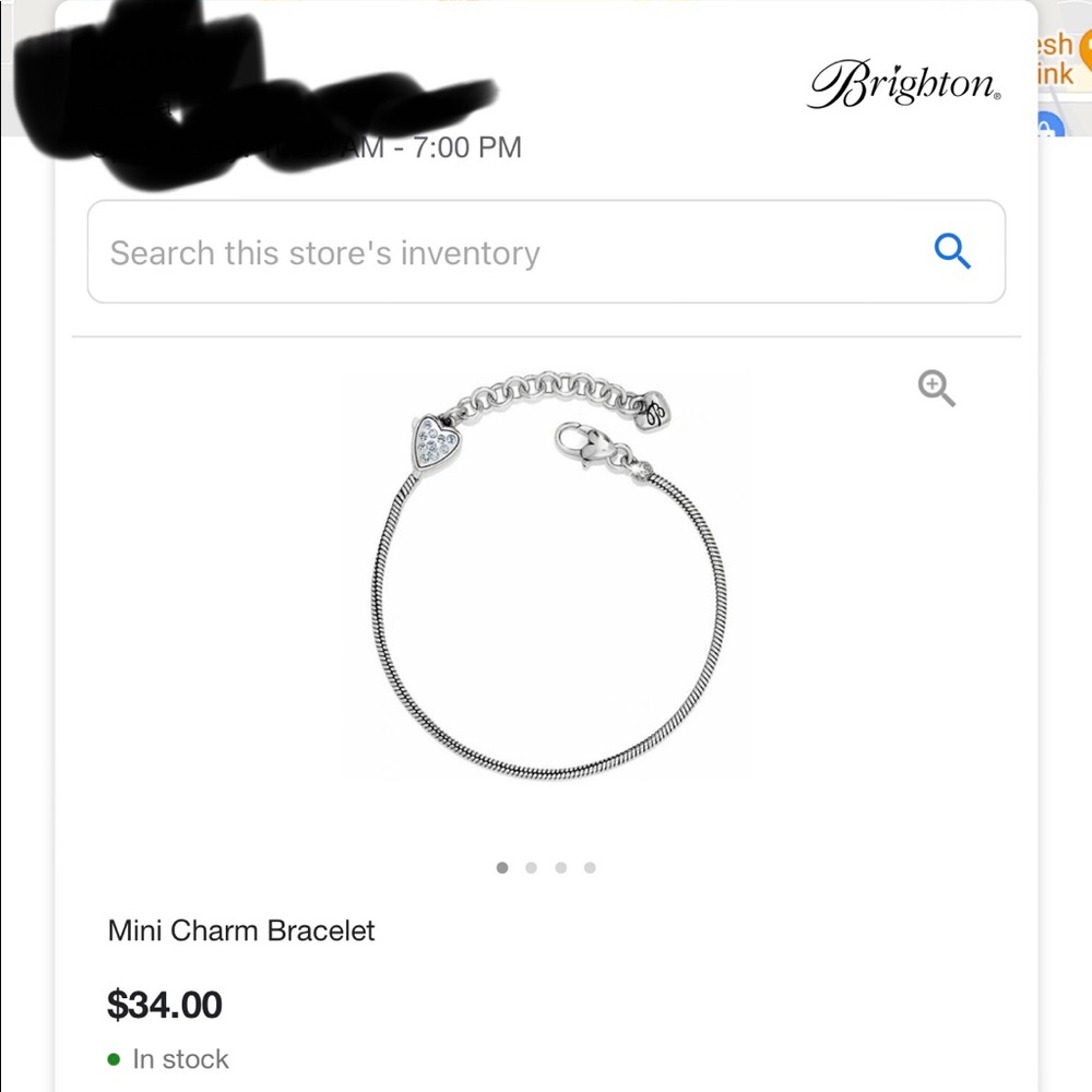 Brighton silver charm bracelet